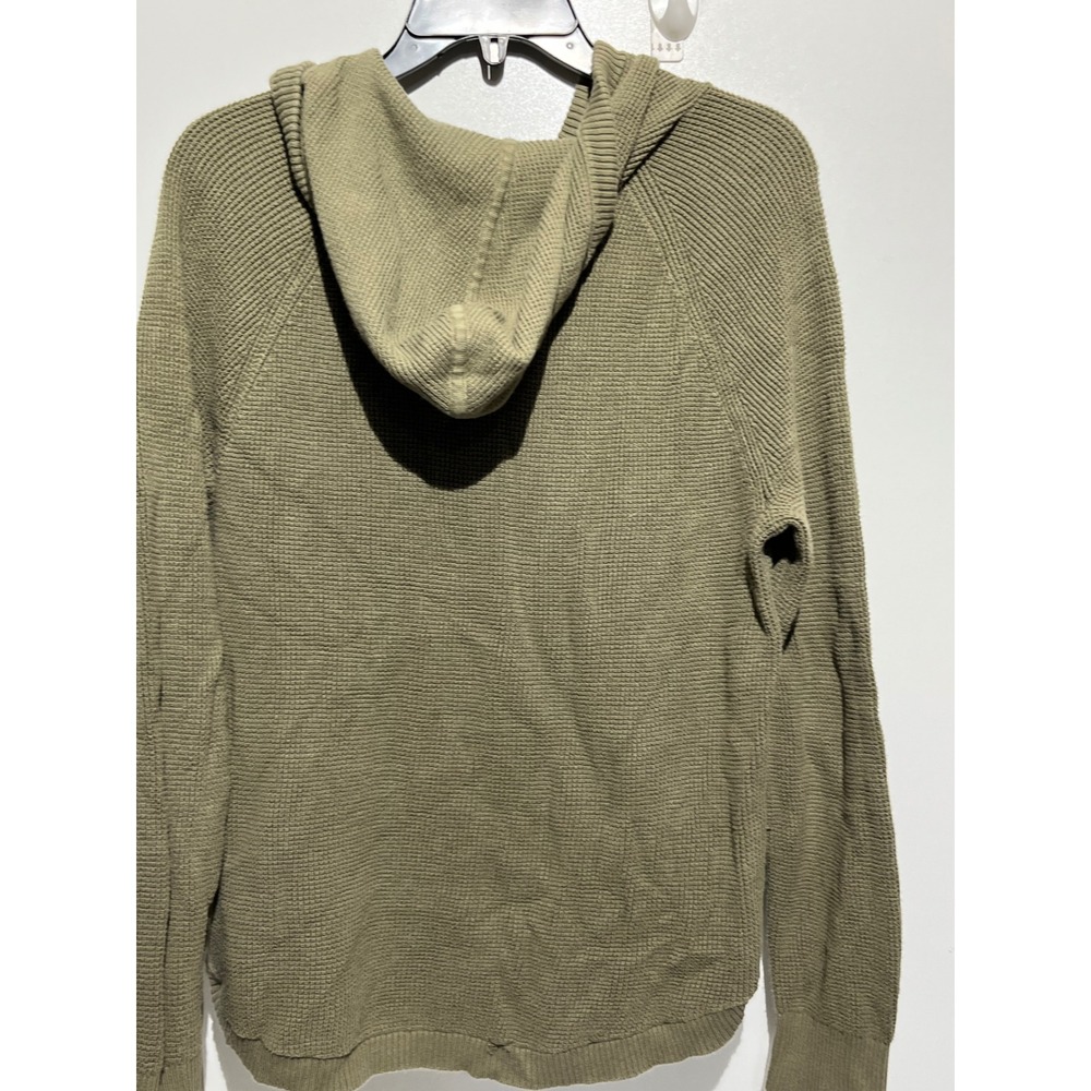 Lauren Ralph Lauren Womens Olive Green Waffle Knit Raglan Hoodie Sweater Large - Picture 9 of 15